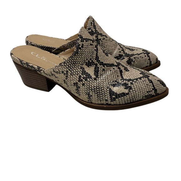 chinese laundry snakeskin mules